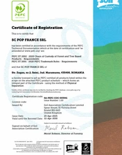 PEFC Certificate